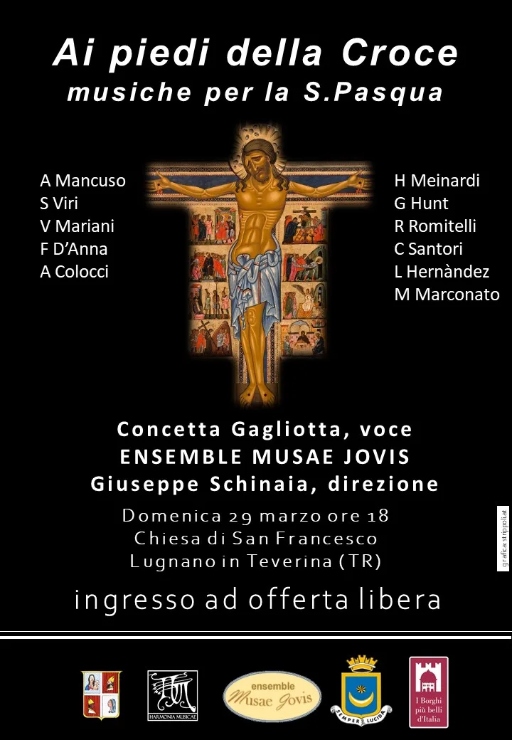 Locandina del concerto «Ai piedi della Croce» — 29 marzo 2026, Lugnano in Teverina
